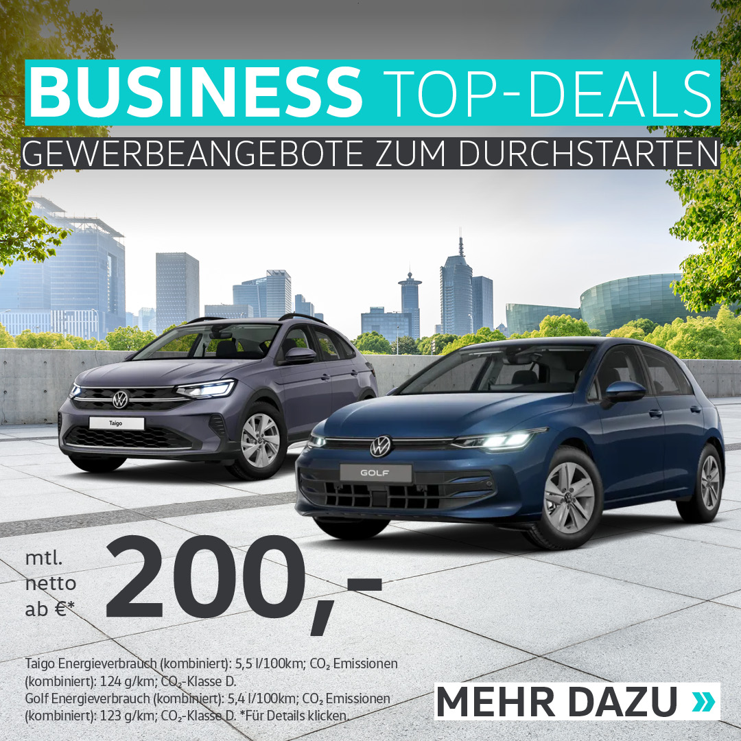 Beitragsbild Autohaus Wittmer Business TOP-Deals Bild für Landingpage mit Frühling und Modellen für Polo und T-Cross