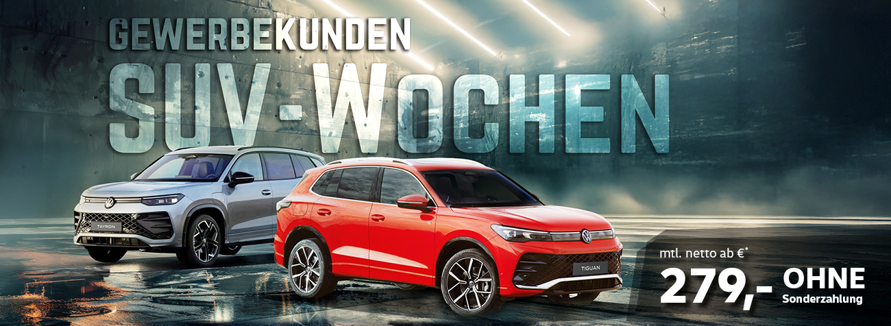 Volkswagen SUV-Wochen für Gewerbekunden